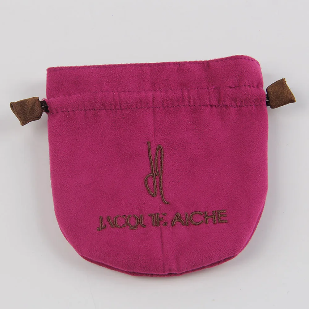 Custom / Wholesale print Logo Small velvet bag jewelry bag