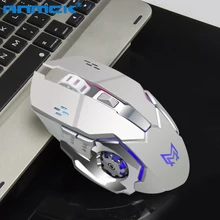 Anmck Беспроводная перезаряжаемая игровая мышь 2,4 ГГц оптическая RGB эргономичная геймерская мышь переносной Souris игра Maus для настольного компьютера ноутбука