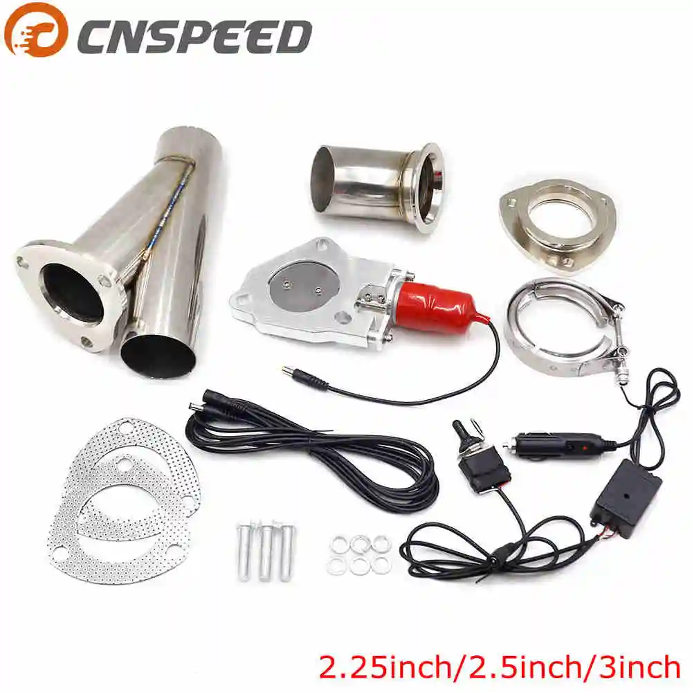 CNSPEED 2.25" 57MM 2.5'' 63MM 3'' 76MM Exhaust Control Valve Electric Exhaust Cutout Manual