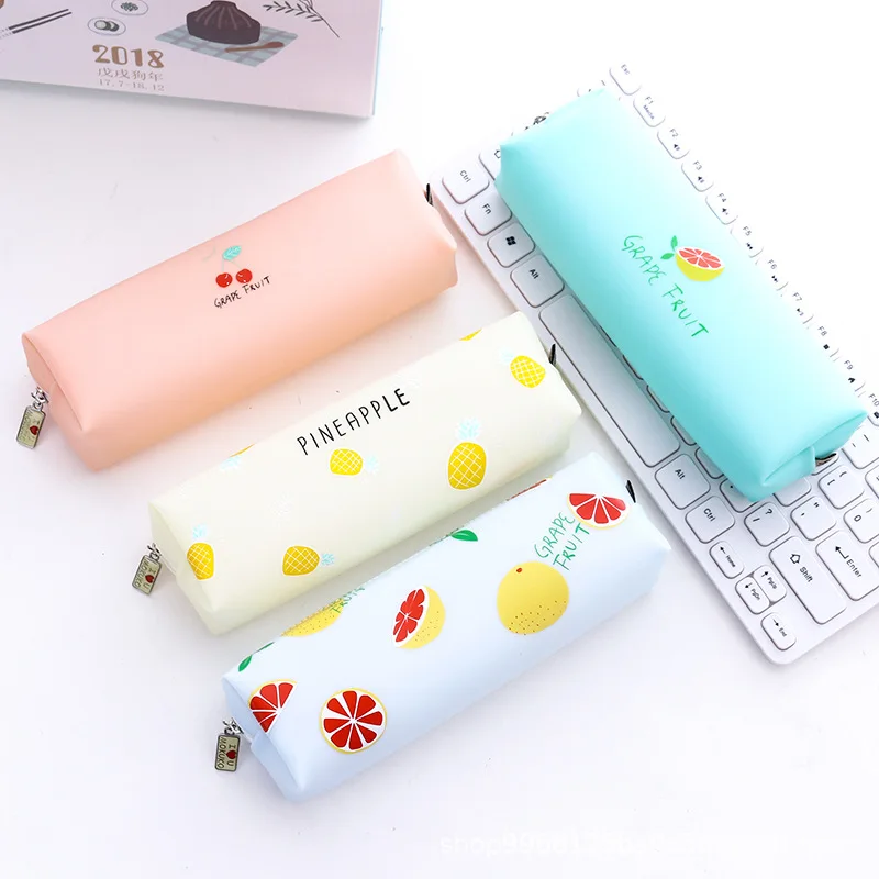 

Candy Color Pectin Roomy Pencil Bag Small Fresh Korean Creative Pencil Bag Student Simple Children Pencil Box Stationery