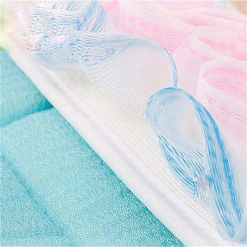 2018new fashion 1PCS Strip Shower Towel Dual-Use Thickened Bath Flower Rubbing Back Bath Ball Hot good quality C0208            12