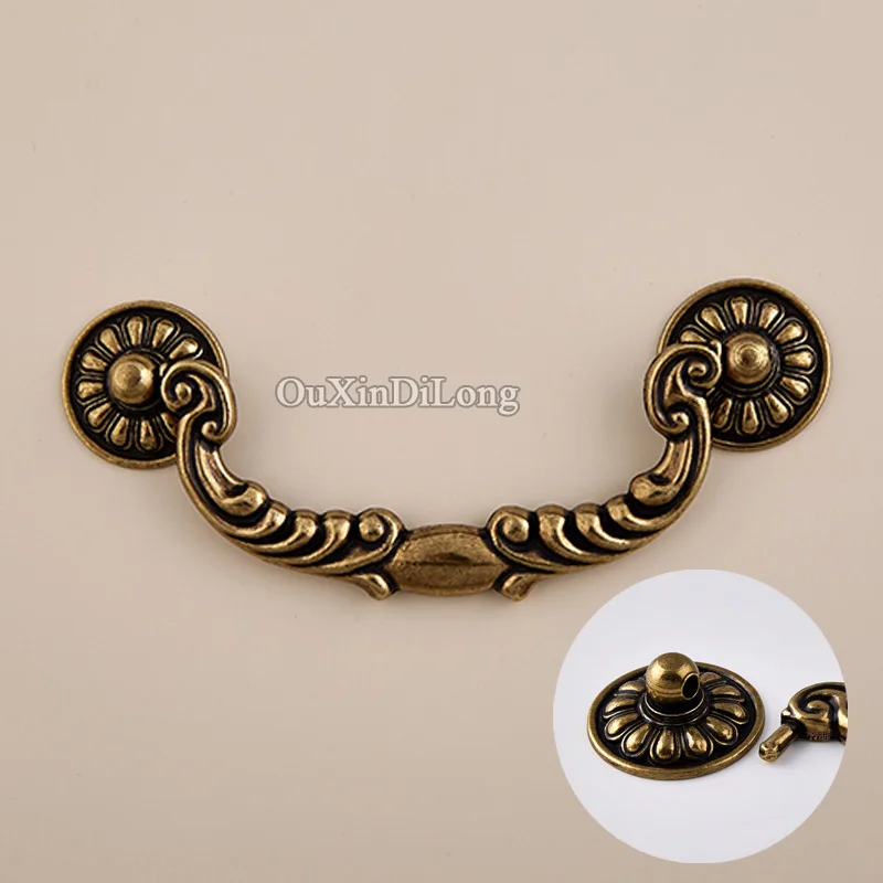 Retro 2PCS European Antique Kitchen Cabinet Door Handles Cupboard Wardrobe Drawer TV Wine Cabinet Pulls Handles and Knobs
