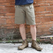 Bronson Реплика 1944 USMC Практичные шорты P44 HBT мужские шорты милитари 10 унций OD7 Stright свободные летние армейские брюки