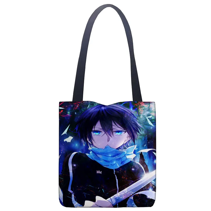 

Noragami Anime Tote Bag Foldable Shopping Bag Reusable Eco Large Unisex Canvas Fabric Shoulder Bags Tote Grocery Cloth Pouch