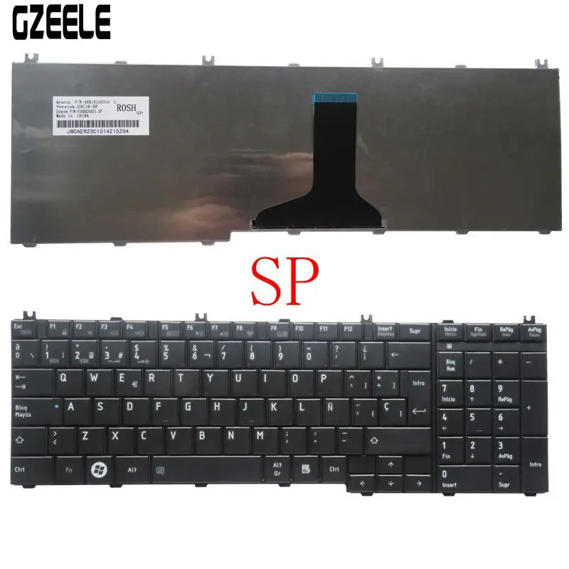 Испанская клавиатура для ноутбука TOSHIBA L750 L750D L755D L760 L770D L775 C650 L650 L650D L655 L670 L660 L675 C660