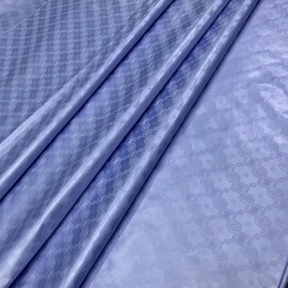 

Sky blue bazin riche getzner 2019 atiku fabric for men guinea brocade fabric 100%coton bazin brode lace material5yard/set L1402-