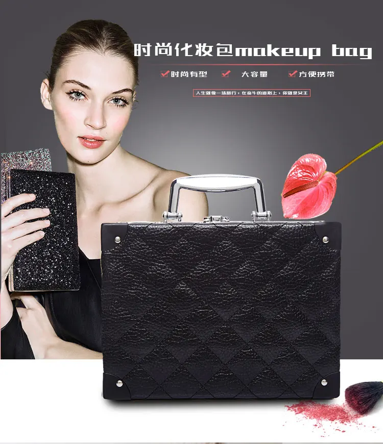 portable large-capacity cosmetic case cosmetic storage bag waterproof travel portable professional multi-layer cosmetic bag