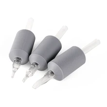 20 шт./кор. 25 мм серый стерилизованные одноразовые резиновые Grip татуировки с советами трубка для татуировки оборудования машины питания аксессуары