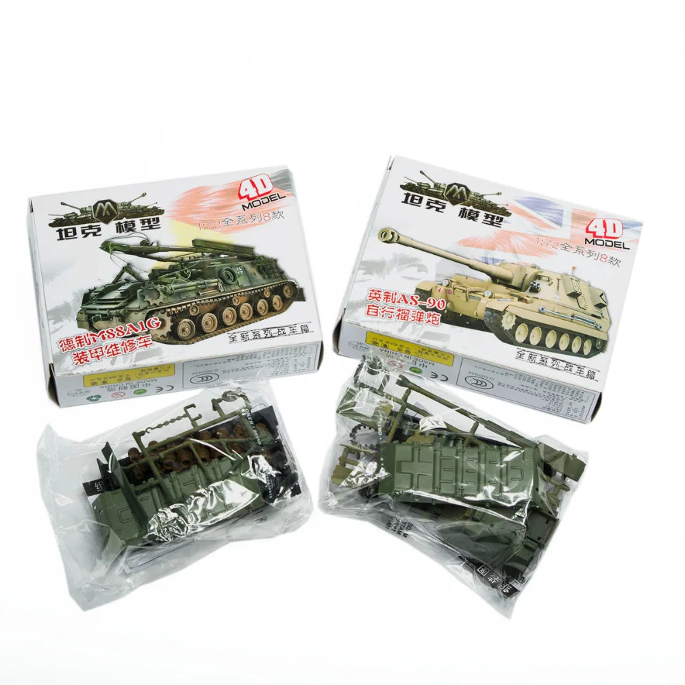 Beste TAIHONGYU 4D 8pcs Monteer Tank Zware Wapens Armor 1 72 Plastic Model US Kit Battle Speelgoed