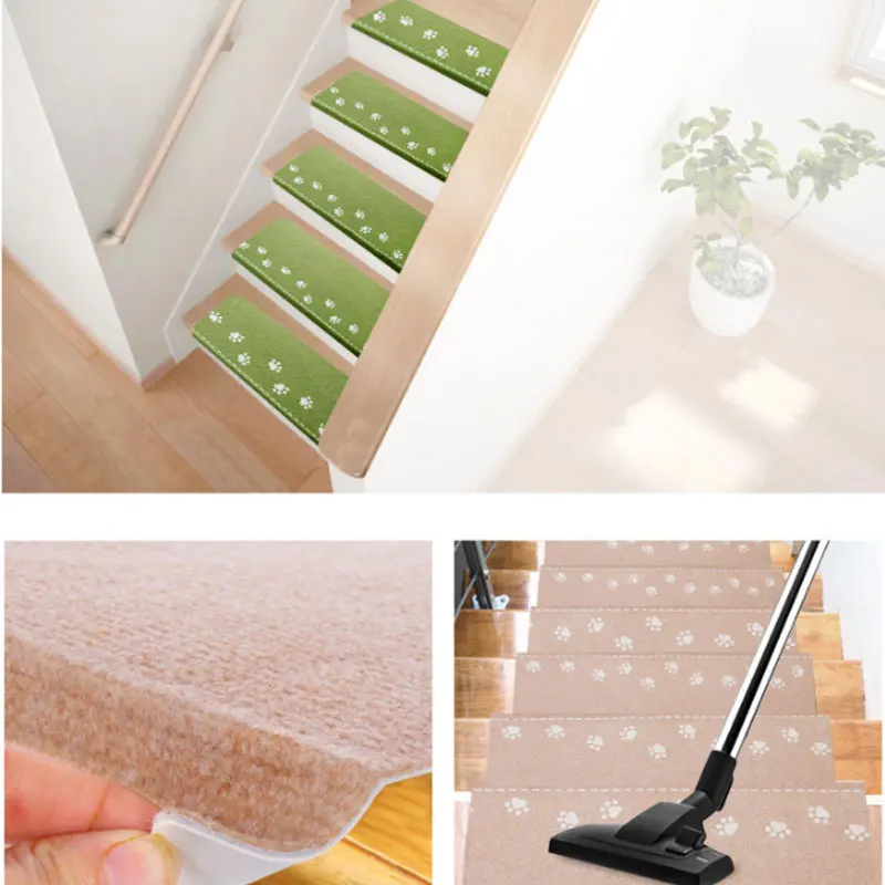 Three Colors Cute Cat Claw Luminous Stair Mat Anti-Slip Noise Reduction Self-adhesive Floor Carpets Stair Treads Protector Mats