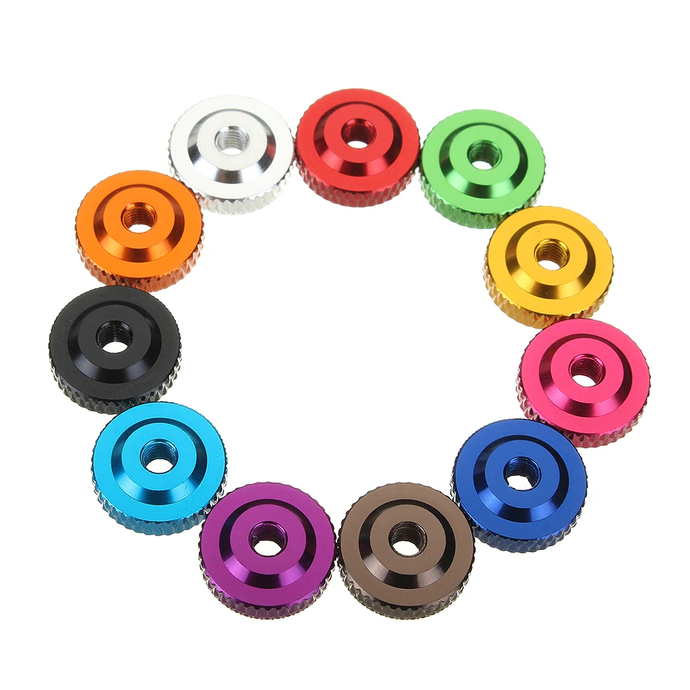 

10Pcs M3 Knurled Thumb Nut w/ Collar Screw Spacer Washer Aluminum Alloy Multicolor For FPV RC Model Toys