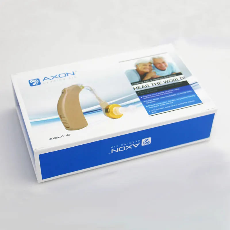 AXON Digital Hearing Aid Rechargeable Adjustable Volume Voice Elderly Sound Amplifier USB Charging Hearing Aids Deaf Headphones