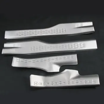 

BBQ@FUKA Fit For Mitsubishi ASX Outlander Sport 2011 2012 2013 2014 2015 2016 2017 Car Inner Door Sill Panel Scuff Plate Cover