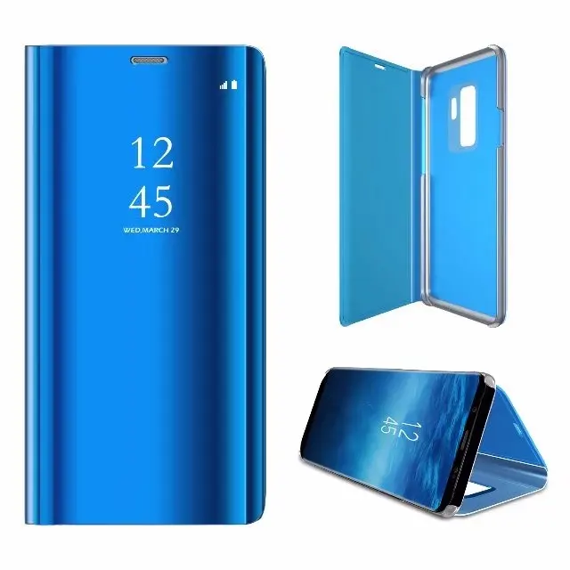 

Smart Mirror Phone Case Clear View Cover for Samsung J4 J6 J8 A6Plus 2018 S7 S8 S9 Plus Flip Capa for Iphone 6 6S 7 8 Plus X