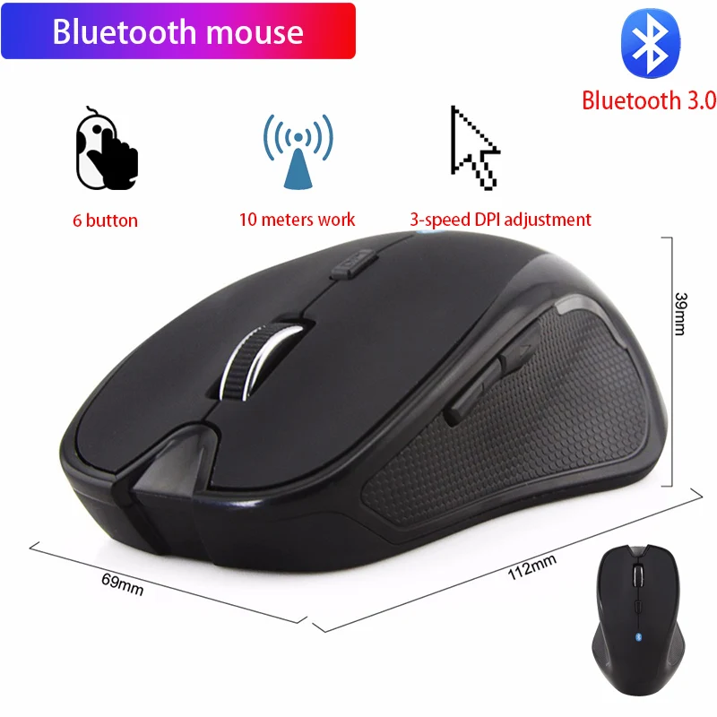 Mi Портативный Мышь Беспроводной для ноутбука Bluetooth 800/1200/1600 точек/дюйм ноутбук