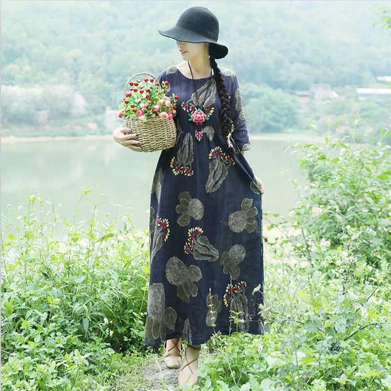 Prairie Chic Style Summer Autumn 2019 Cotton Linen Vintage Ethnic