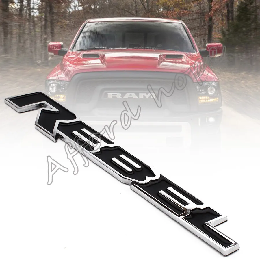 Car Styling Refitting Tailgate Nameplate ABS Rebel Decal Sticker Badge Emblem Universal for Motorcycle Dodge Ram 1500 | Автомобили и