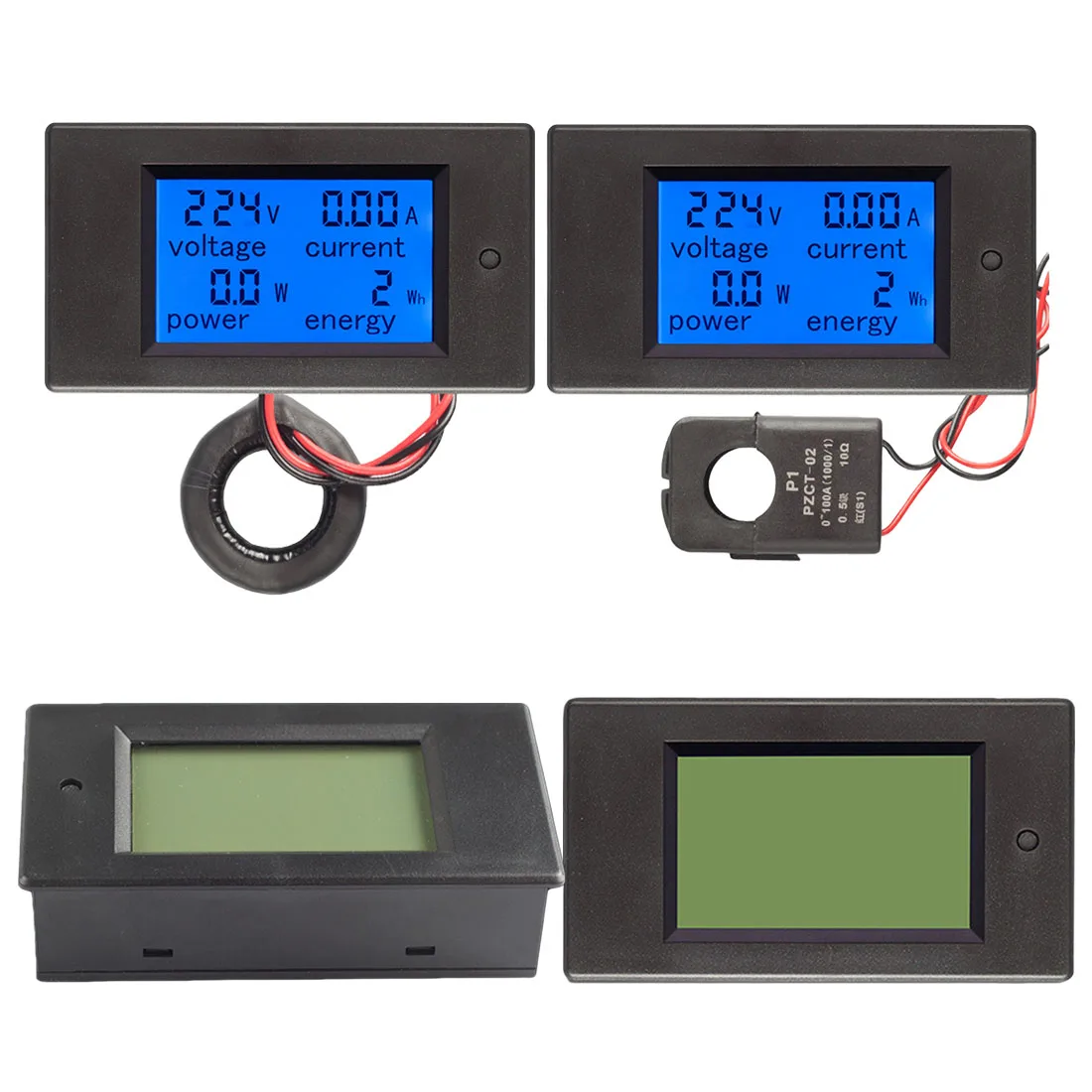 

Voltage Current Power Energy meter Gauge AC 80-260V voltmeter Ammeter Watt Power Meter Blue Backlight
