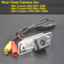 Auto videocamera vista posteriore per mini cooper r50 r52 cooper s r53 2001 ~ 2008 wireless che inverte parcheggio di sostegno della macchina fotografica hd ccd