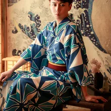 Традиционный японский мужской костюм кимоно роскошный мужской Халат юката Мужская сексуальная ночная рубашка Lounge Халаты Кимоно костюмы косплей A60612