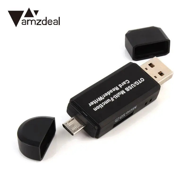 Amzdeal Универсальный Многофункциональный Micro USB 2 0 кард ридер адаптер SD/TF для
