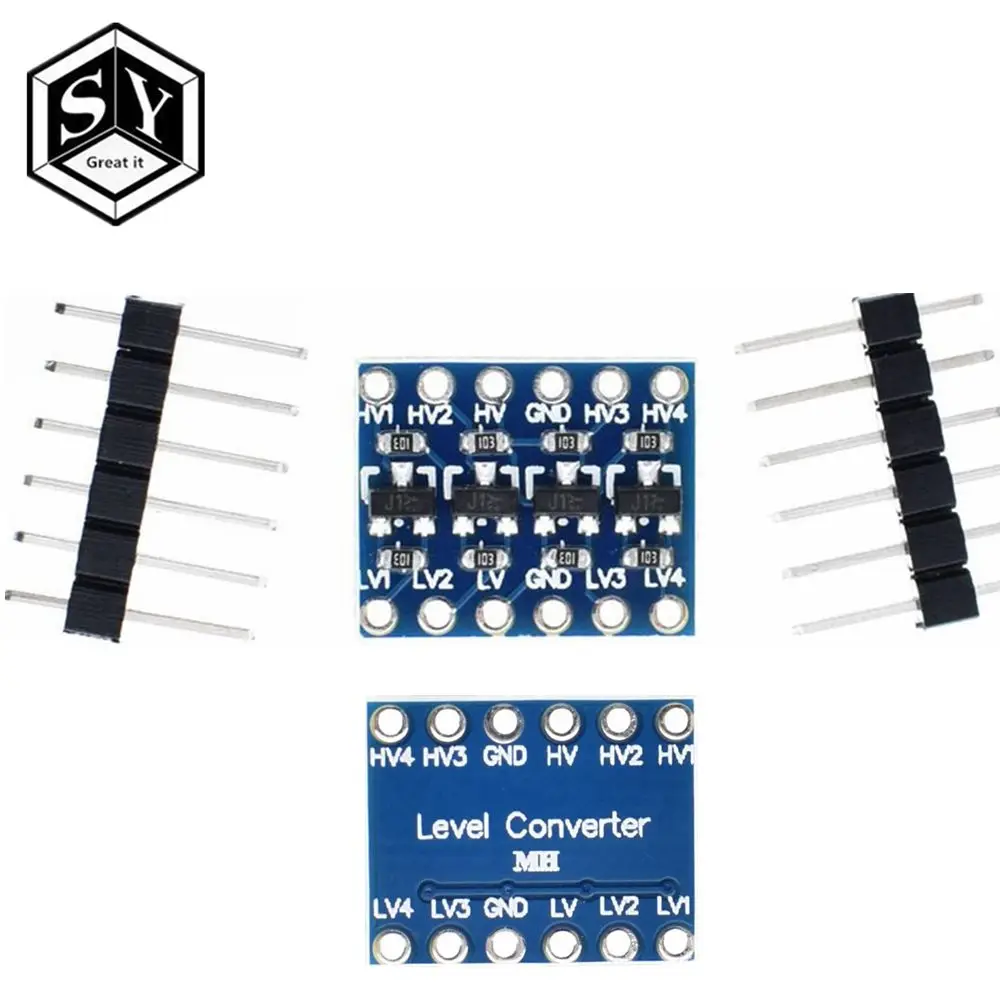 

1PCS Great IT 4 channel IIC I2C Logic Level Converter Bi-Directional Module 5V to 3.3V For Arduino