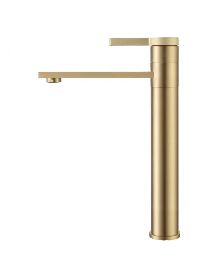 Ванная комната бассейна кран Смеситель для мойки смеситель водопроводный кран шлифованный водопад золотистый смеситель для умывальника кран BG01 - Цвет: high B