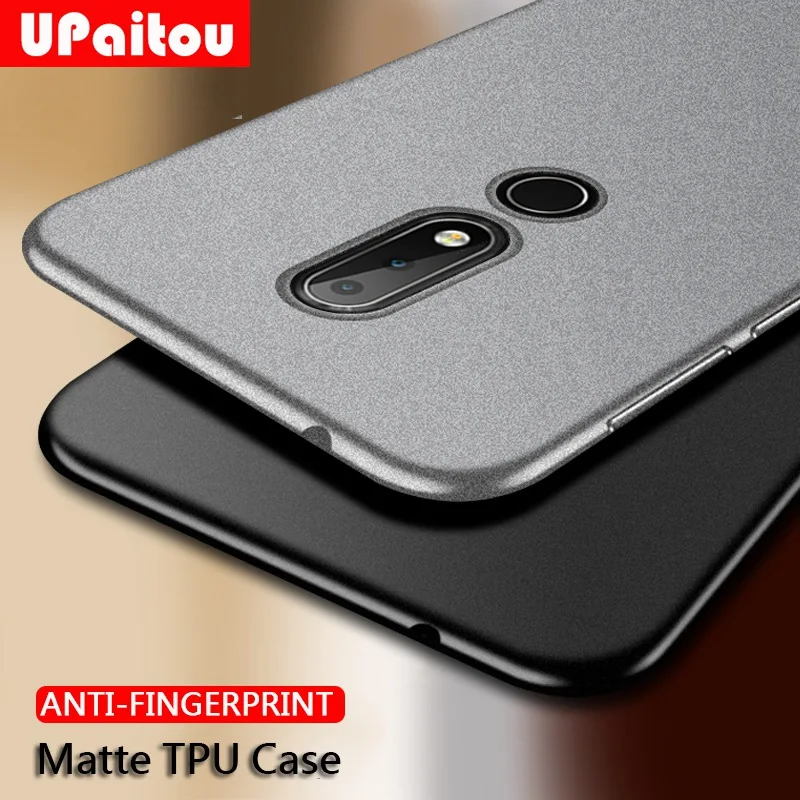 

UPaitou Upgrade Matte TPU Case for Nokia X6 / 6.1 Plus 8 Anti Fingerprint Case Soft Silicone Back Cover for Nokia X6