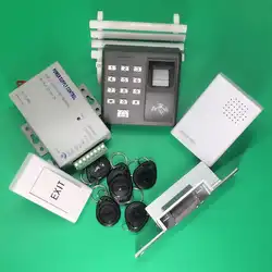 Отпечатков пальцев система контроля доступа Kit + 12V3A питания + 125 кГц Keytags + без Электрический замок Удар