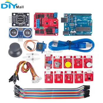 

DIYmall UNO R3 Board Graphical Programming Science Starter Learning Kit 9g Servo Buzzer Ultrasonic Module Light Sound Sensor