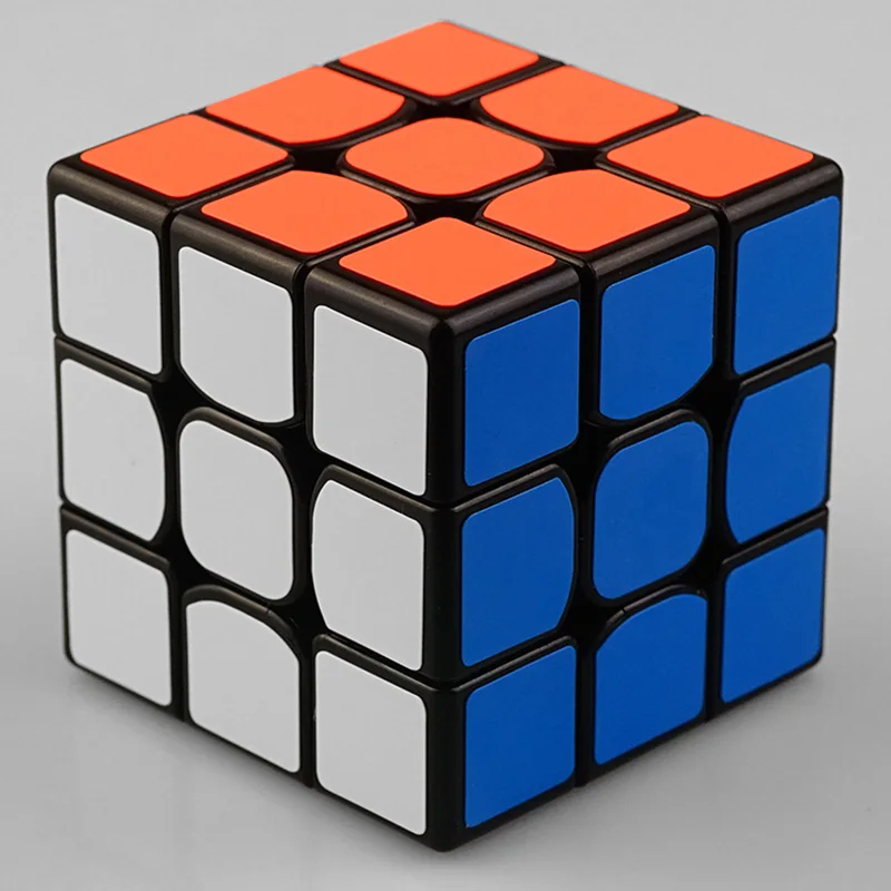 Магический кубик 3х3х3, конкурс головоломка на скорость игрушечные кубики Профессиональный для детей и взрослых или Развивающие игрушки для детей белого и желтого цвета TY0315 - Цвет: Черный