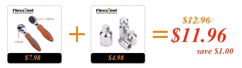 Flexsteel 1 ШТ. 1/4 "и 3/8" Драйв 72 Зубы Quick Release Реверсивный Ключ трещетка гаечный ключ