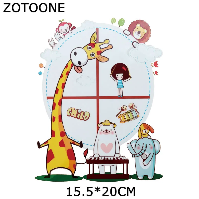 Патчи для одежды ZOTOONE с рисунком жирафа утюжок футболка толстовка
