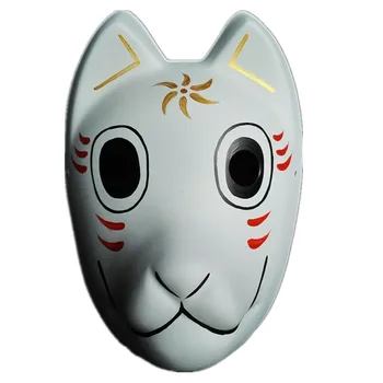

Full face plastic mask Firefly Forest Akin hand-painted mask Japan Kitsune Cosplay fox and wind Masquerade adult men and women