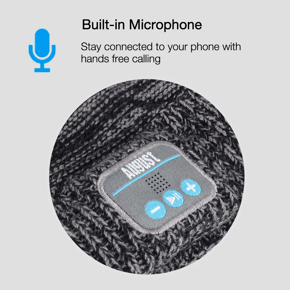 August EPA20 Bluetooth Beanie Hat with Microphone