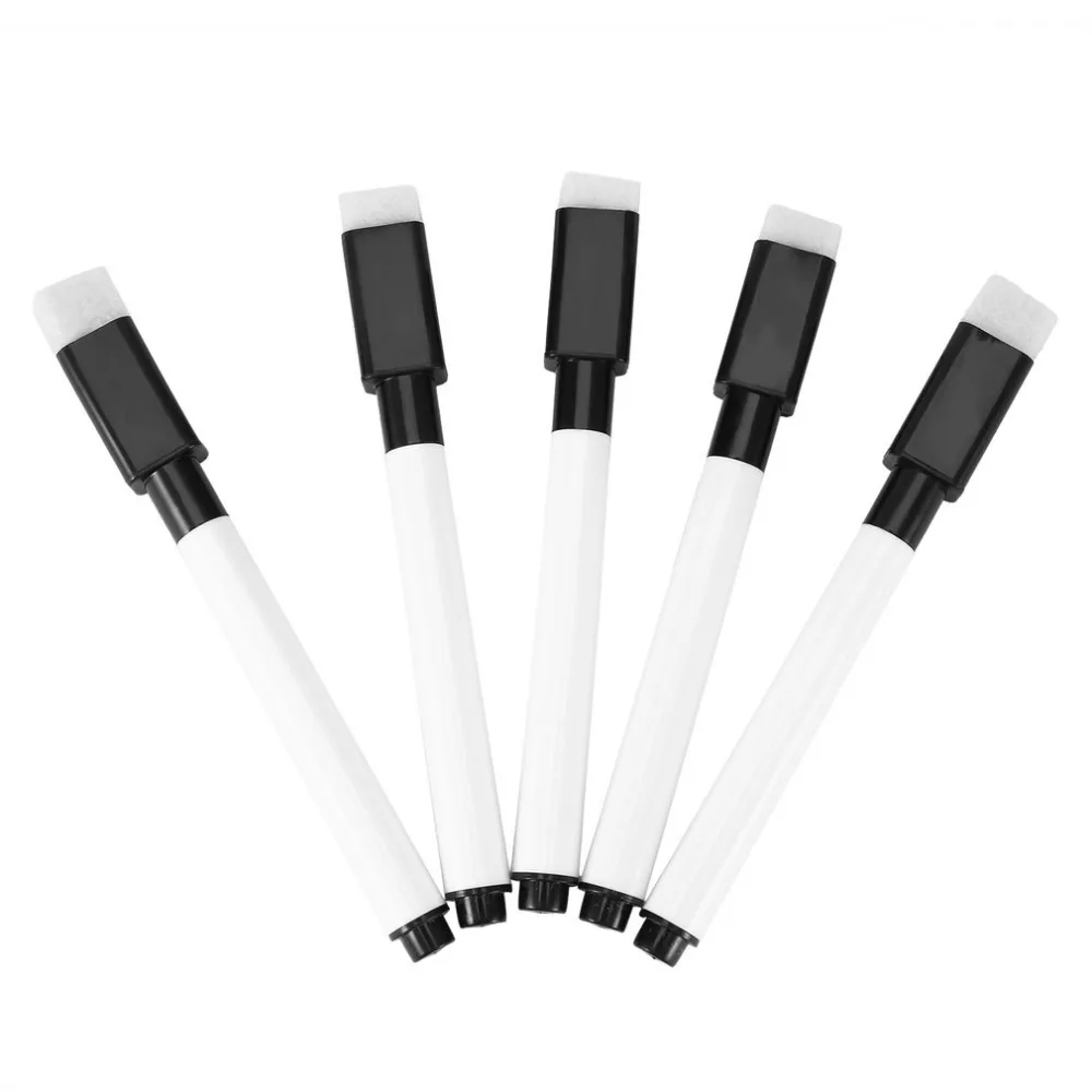 

5pcs/Set Brand New Whiteboard Pen Erasable Dry White Board Markers Environmental Eraser stationery Office School Supplies