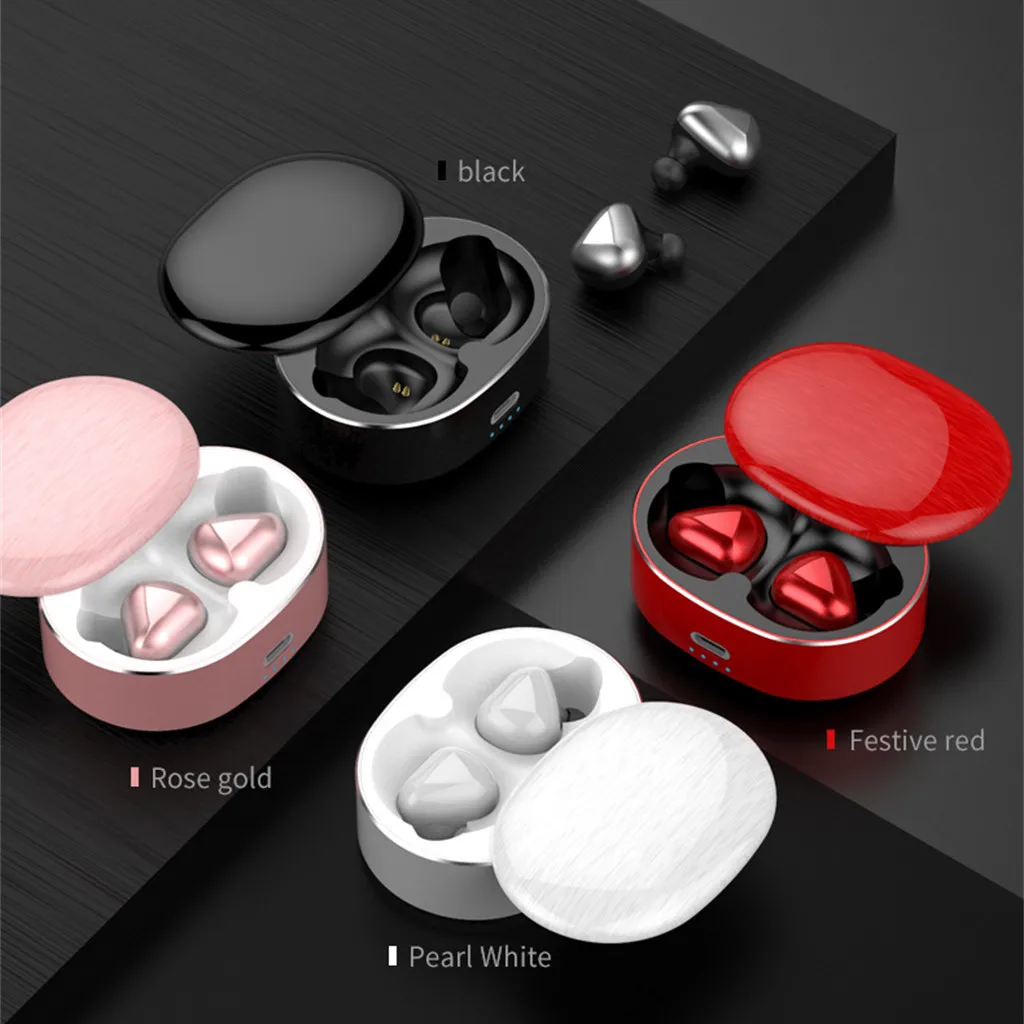

Mini Twins True Wireless Sports Earbuds Bluetooth In-Ear Stereo Head-phones Handsfree Earphones Headsets Microphone Sport Music