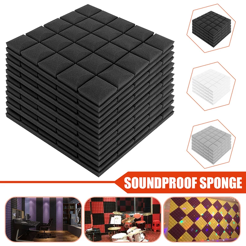 

5PCS 50x50cm Thickness 5cm SoundProofing Acoustic Foam Treatment Sound-absorbing Cotton Noise sponge Excellent Sound insulation