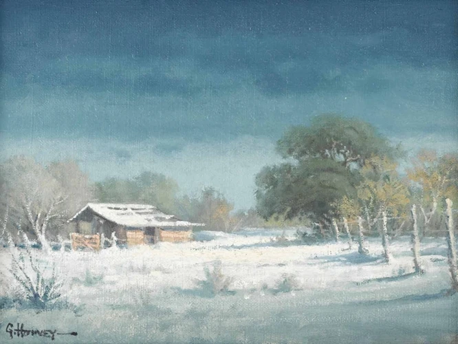 HD Original prints oil paintings on canvas -Harvey G.Texas winter landscape | Дом и сад