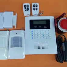 Многоязычный дополнительный 2 PIR датчик 2 дверной контакт Двухдиапазонная GSM+ PSTN сигнализация