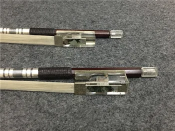 

1PCS Brazilwood violin bow. The crystal tail Library Silver Black filament winding #XG3202