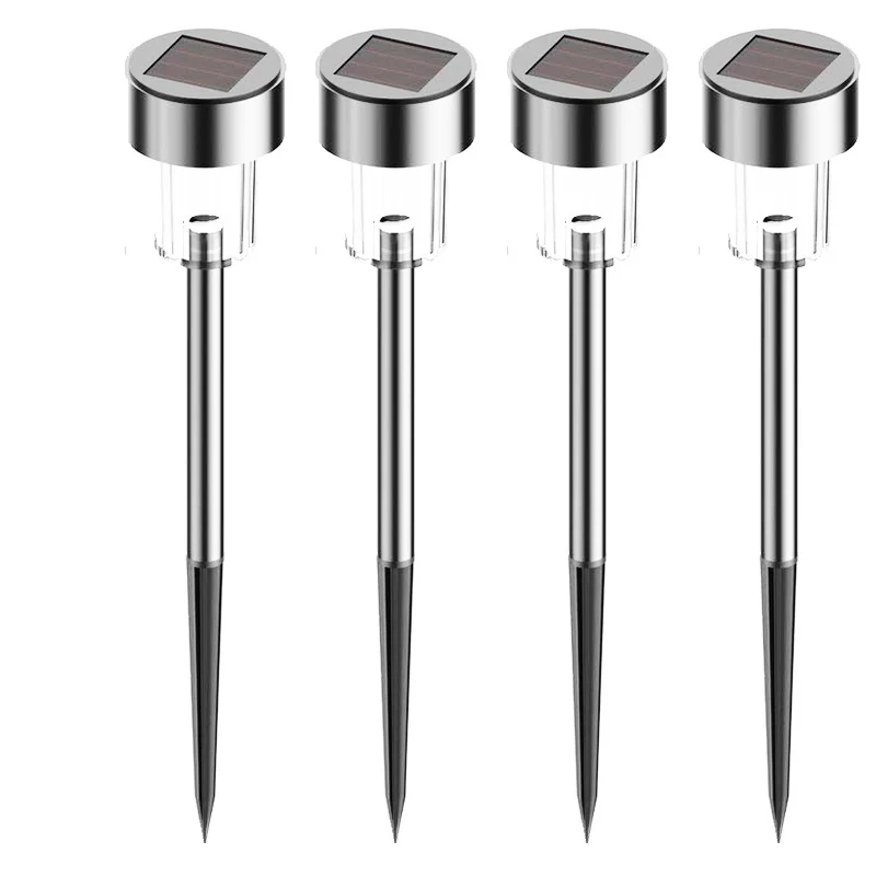 LED Solar Lights Stainless Steel Solar Powered Lamp for Outdoor Landscape Path Lawn Pathway Garden Decor White Luminaria Light (2)