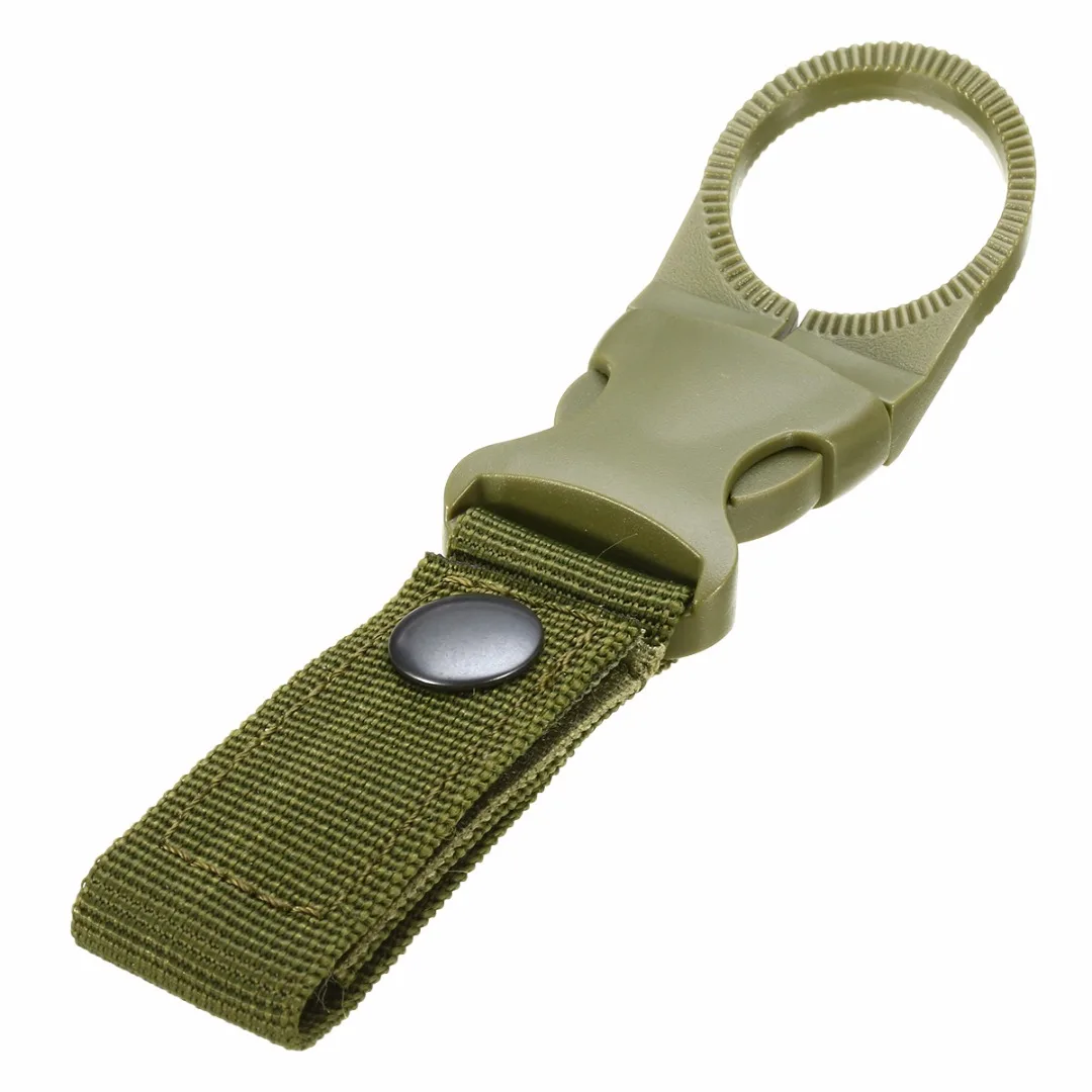 New Outdoor Military Water Bottle Hanging Webbing Buckle Hook Holder Belt Clip For Climb Carabiner Belt Backpack Hanger Camp