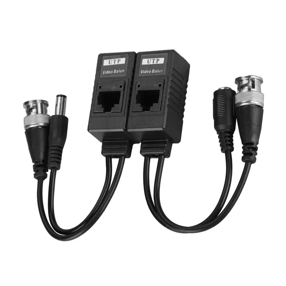 Лучший BNC для RJ45 пассивный видео Мощность UTP CAT5 кабель hdmi передатчик Аудио Видео балун для видеонаблюдения Камера