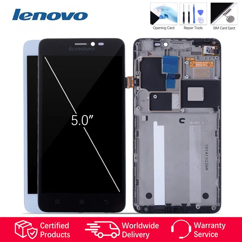 

5.0" Original LCD For LENOVO S850 Display Screen Digitizer With Frame For LENOVO S850 Display LCD Touch Screen Replacement Parts