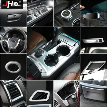 

JHO ABS Interior Cover Trim For Ford Explorer 2016-2019 2017 2018 Window Switch Water Cup Holder Panel Car Styling Accessories