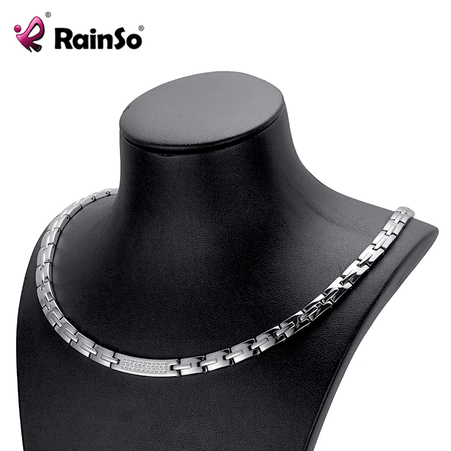 Zircon silver necklace