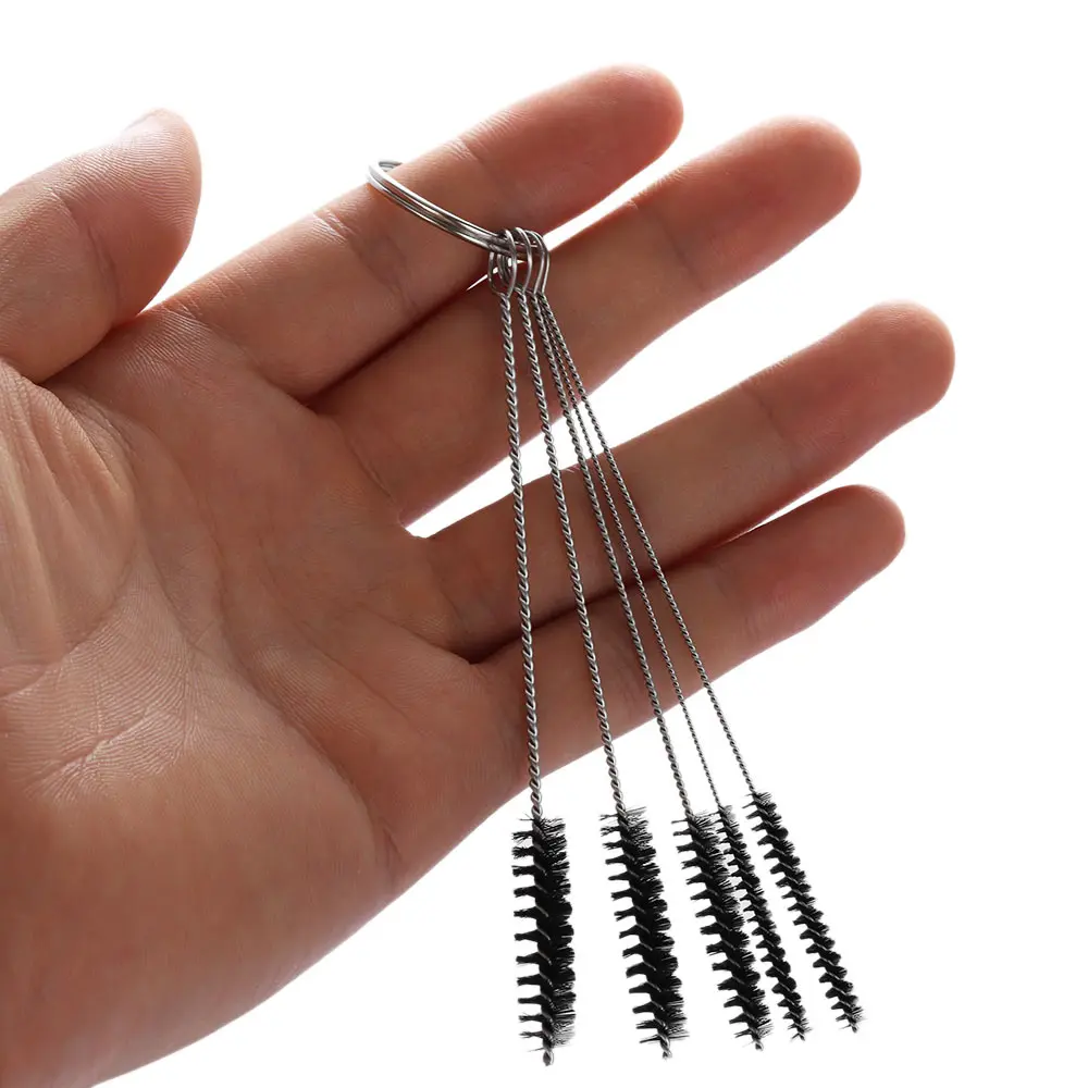 15/5Pcs Car Motor Carburetor Carbon Dirt Jet Remove Needles+Brushes Cleaning tools tubing Scavenging Clogging Janitorial Supplie