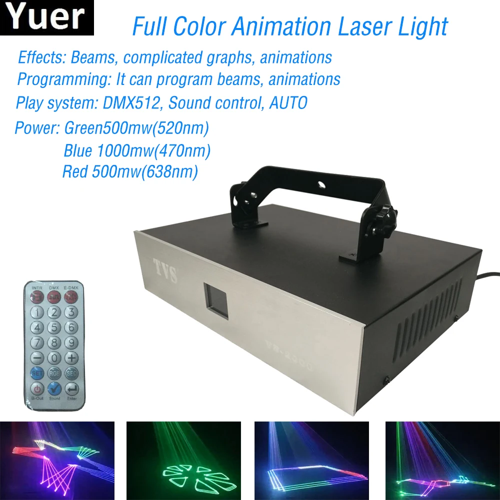 LED 2W Full Color Animation Laser Light Auto Flash RGB Led Sound Laser Lamp  Activated For DJ Disco Party Soundlights Stage Light - AliExpress Lights &  Lighting