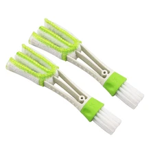 휴대용 더블 엔드 자동차 ac 벤트 슬릿 클리너 브러시 먼지 블라인드 키보드 청소 포드 ecosport 2013-2017 2018 에베레스트(China)